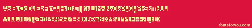 Fonte Beanwriting – fontes amarelas em um fundo vermelho
