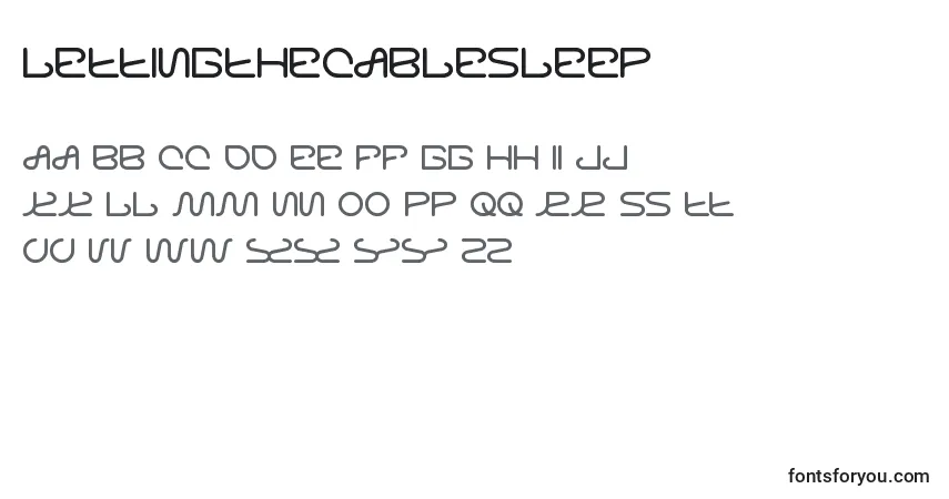 A fonte LettingTheCableSleep – alfabeto, números, caracteres especiais