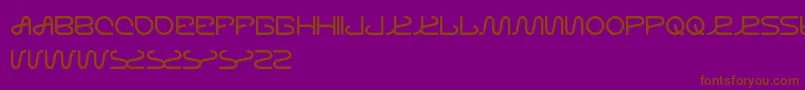 LettingTheCableSleep Font – Brown Fonts on Purple Background