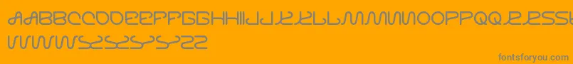 フォントLettingTheCableSleep – オレンジの背景に灰色の文字