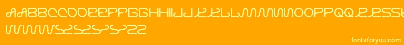 LettingTheCableSleep Font – Yellow Fonts on Orange Background