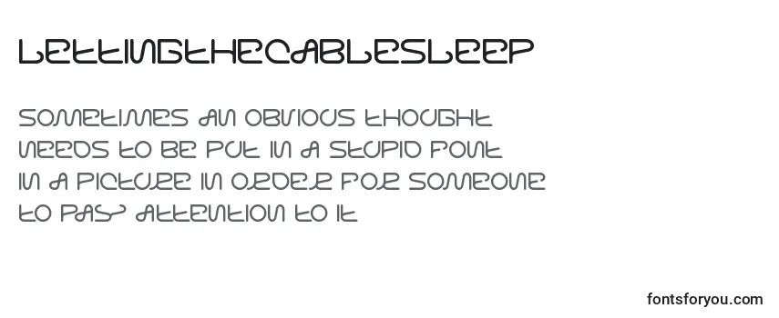 LettingTheCableSleep Font