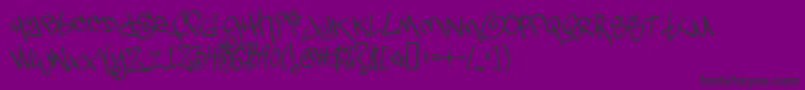 フォントTagsx2 – 紫の背景に黒い文字