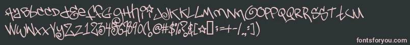 Tagsx2 Font – Pink Fonts on Black Background