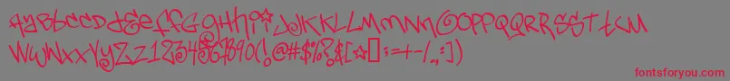 Tagsx2 Font – Red Fonts on Gray Background