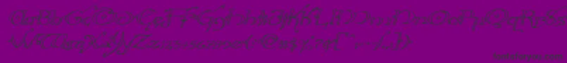 Fonte Hollyjingleexpandital – fontes pretas em um fundo violeta