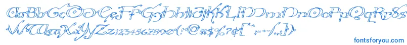 Шрифт Hollyjingleexpandital – синие шрифты
