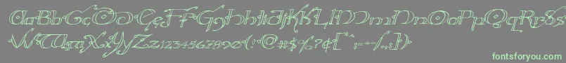 Weitere Informationen zur Hollyjingleexpandital-Schriftart Hollyjingleexpandital-Schriftart – Grüne Schriften auf grauem Hintergrund