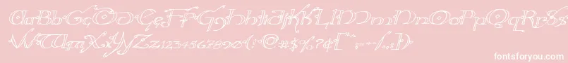 Hollyjingleexpandital Font – White Fonts on Pink Background