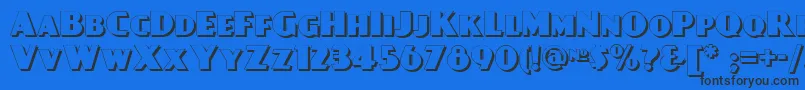 Day Font – Black Fonts on Blue Background