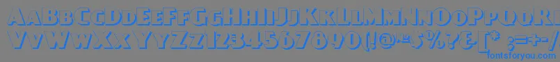 Day Font – Blue Fonts on Gray Background