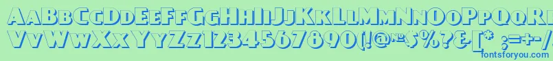 Day Font – Blue Fonts on Green Background
