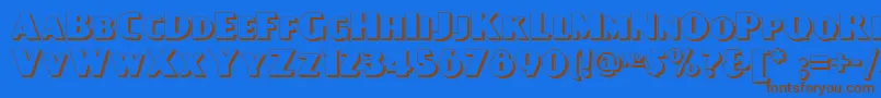 Day Font – Brown Fonts on Blue Background