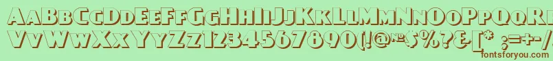 Day Font – Brown Fonts on Green Background