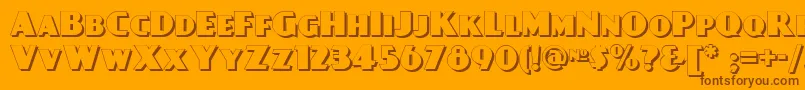 Day Font – Brown Fonts on Orange Background