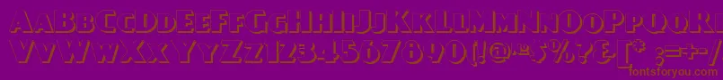 Day Font – Brown Fonts on Purple Background