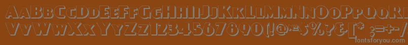 Day Font – Gray Fonts on Brown Background