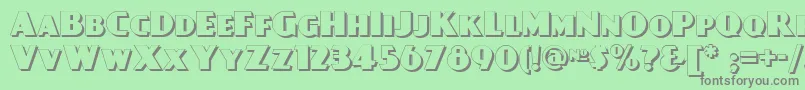 Day Font – Gray Fonts on Green Background