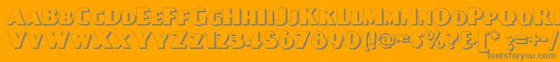 Day-Schriftart – Graue Schriften auf orangefarbenem Hintergrund