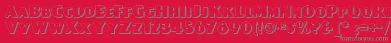 Day Font – Gray Fonts on Red Background