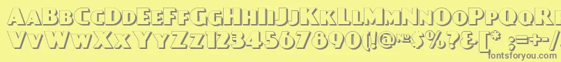 Day Font – Gray Fonts on Yellow Background