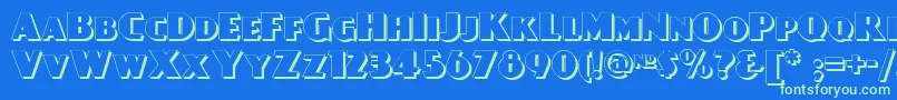 Day Font – Green Fonts on Blue Background