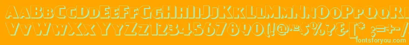 Day Font – Green Fonts on Orange Background