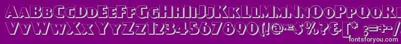 Day Font – Green Fonts on Purple Background