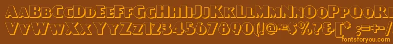 Day Font – Orange Fonts on Brown Background