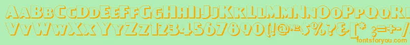 Day Font – Orange Fonts on Green Background