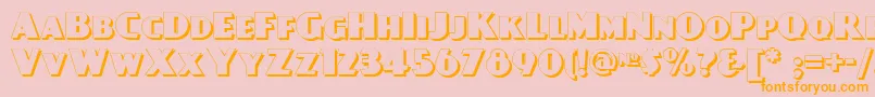 Day Font – Orange Fonts on Pink Background