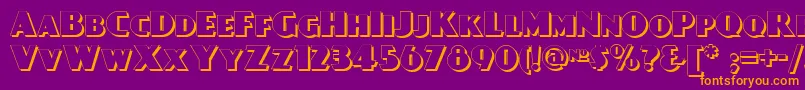 fuente Day – Fuentes Naranjas Sobre Fondo Morado