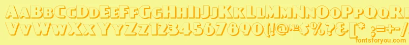 Day Font – Orange Fonts on Yellow Background