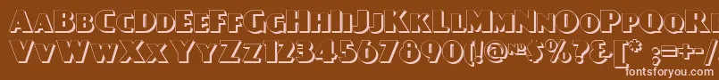 Day Font – Pink Fonts on Brown Background