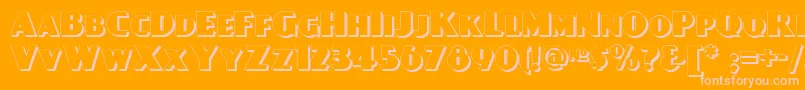 Day Font – Pink Fonts on Orange Background