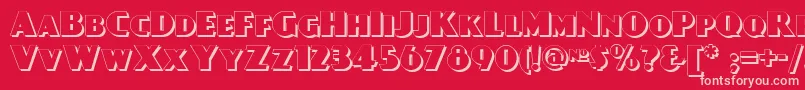 Day Font – Pink Fonts on Red Background