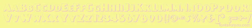 Day Font – Pink Fonts on Yellow Background