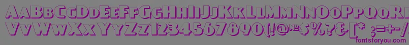フォントDay – 紫色のフォント、灰色の背景