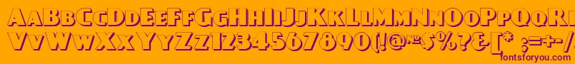 Day Font – Purple Fonts on Orange Background