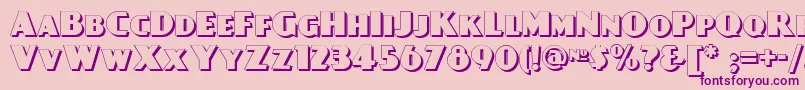 Day Font – Purple Fonts on Pink Background