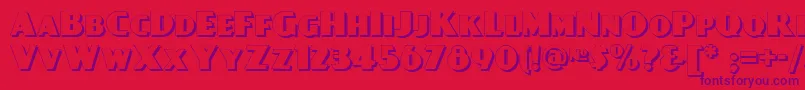 Day Font – Purple Fonts on Red Background