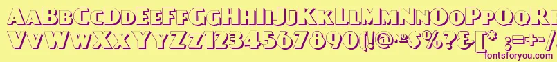 Day Font – Purple Fonts on Yellow Background