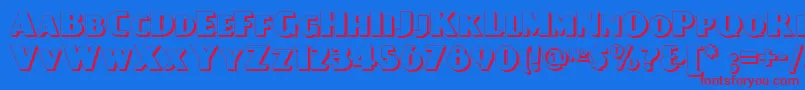 Day Font – Red Fonts on Blue Background