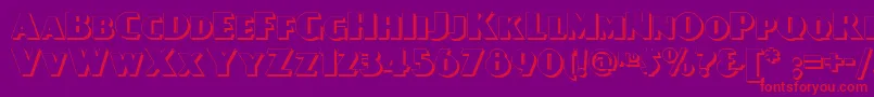Day Font – Red Fonts on Purple Background