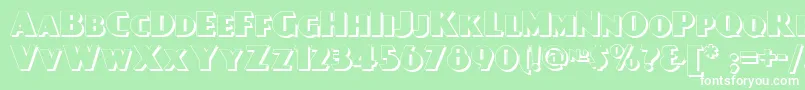 Day Font – White Fonts on Green Background