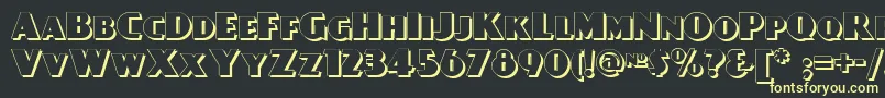Day Font – Yellow Fonts on Black Background