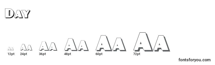 Day Font Sizes