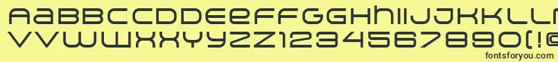 ArkitechMedium-fontti – mustat fontit keltaisella taustalla