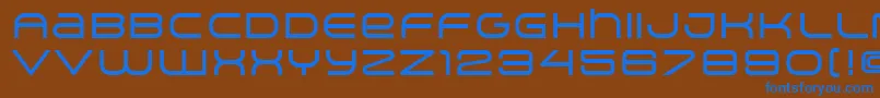 ArkitechMedium Font – Blue Fonts on Brown Background