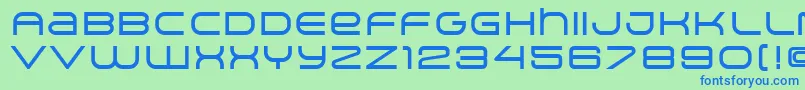ArkitechMedium Font – Blue Fonts on Green Background